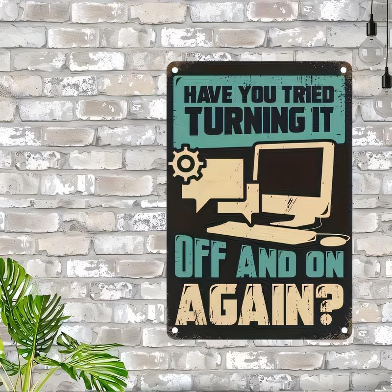 Retro Turn It Off & On Again T - Office Tech Gear recension och pris
